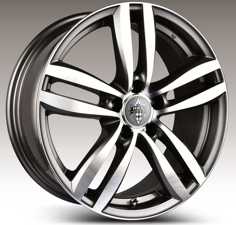 Full Machined Matt Grey Color (H 770) HRS TAIWAN, PCD100, Size15