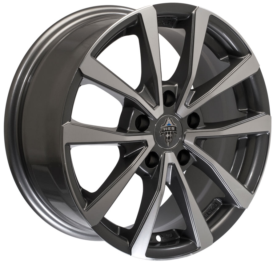 Full Machined Matt Grey Color (H 781) HRS TAIWAN, PCD100, Size16